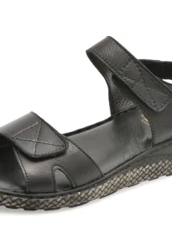 Sandale GOTSI negre, EV2879, din piele naturala imagine