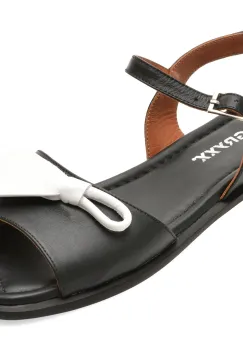 Sandale GRYXX alb-negru, 208421, din piele naturala imagine
