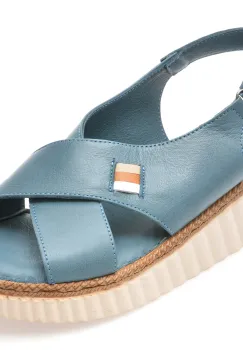 Sandale GRYXX albastre, 408, din piele naturala imagine