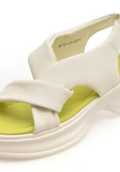 Sandale GRYXX albe, 1150G12, din piele naturala imagine