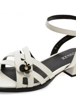 Sandale GRYXX albe, 1268G12, din piele naturala imagine