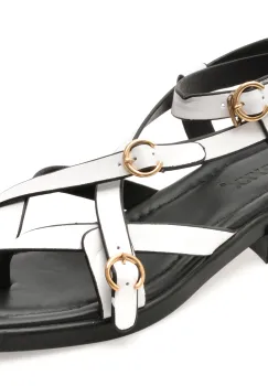 Sandale GRYXX albe, 1766009, din piele naturala imagine