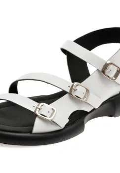 Sandale GRYXX albe, 734110, din piele naturala imagine