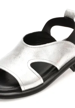 Sandale GRYXX argintii, 22026, din piele naturala imagine