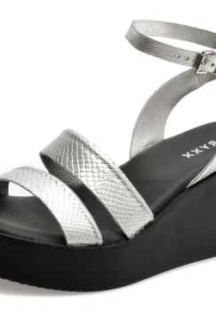 Sandale GRYXX argintii, 366003, din piele naturala imagine