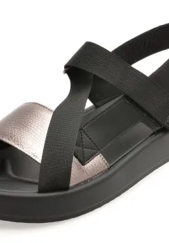 Sandale GRYXX argintii, 5007, din piele naturala imagine