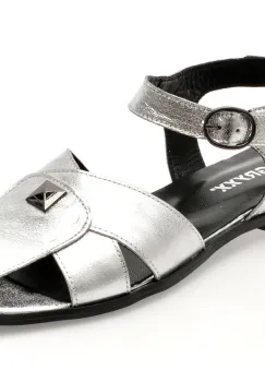Sandale GRYXX argintii, 6400015, din piele naturala imagine