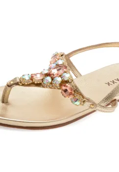 Sandale GRYXX aurii, 364105, din piele naturala imagine