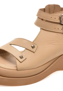 Sandale GRYXX bej, 208423, din piele naturala imagine