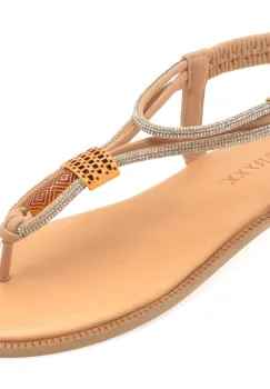 Sandale GRYXX bej, 235810, din piele ecologica imagine