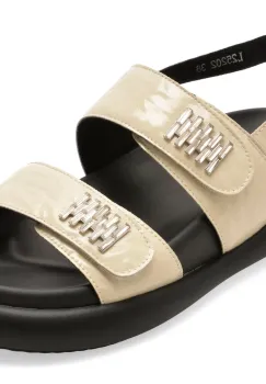 Sandale GRYXX bej, 25202, din piele naturala imagine