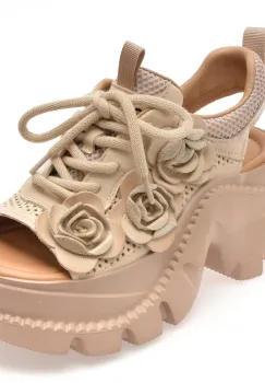 Sandale GRYXX bej, 56288, din material textil si piele naturala imagine