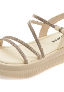 Sandale GRYXX bej, F503, din piele ecologica imagine