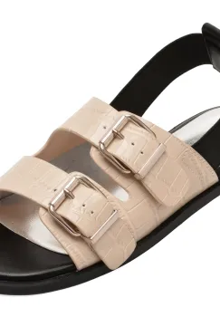 Sandale GRYXX bej, H5693, din piele naturala imagine