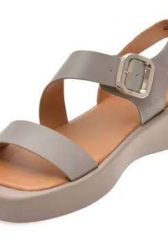 Sandale GRYXX gri, 18308X4, din piele naturala imagine