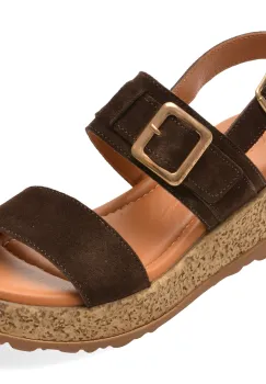 Sandale GRYXX maro, 5710, din piele intoarsa imagine