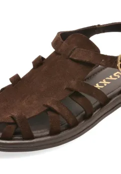 Sandale GRYXX maro, M875, din piele intoarsa imagine