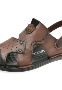 Sandale GRYXX maro, T6388, din piele naturala imagine