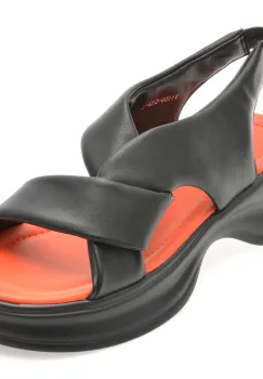 Sandale GRYXX negre, 1150G12, din piele naturala imagine