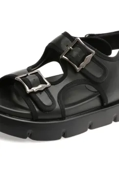 Sandale GRYXX negre, 1157D12, din piele naturala imagine