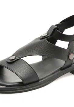 Sandale GRYXX negre, 1277G20, din piele naturala imagine