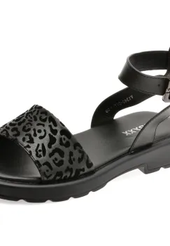 Sandale GRYXX negre, 1340D17, din piele naturala imagine