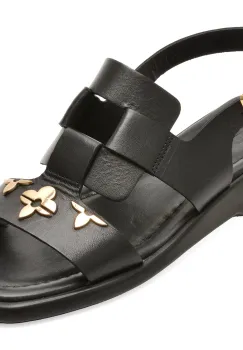 Sandale GRYXX negre, 1766340, din piele naturala imagine