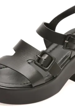 Sandale GRYXX negre, 1766343, din piele naturala imagine