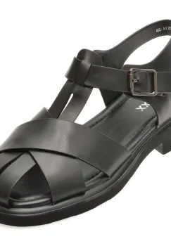 Sandale GRYXX negre, 18297, din piele naturala imagine