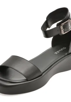 Sandale GRYXX negre, 18308, din piele naturala imagine
