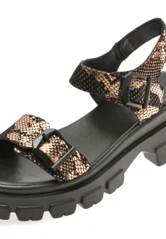 Sandale GRYXX negre, 201501, din piele intoarsa imagine
