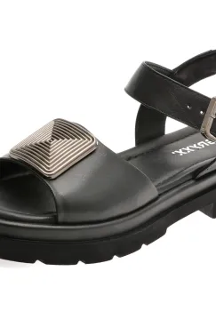 Sandale GRYXX negre, 220380, din piele naturala imagine