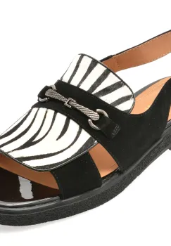 Sandale GRYXX negre, 22L914, din piele intoarsa imagine