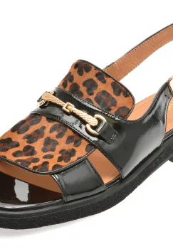 Sandale GRYXX negre, 22L914, din piele naturala lacuita imagine