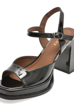 Sandale GRYXX negre, 22L956, din piele naturala lacuita imagine