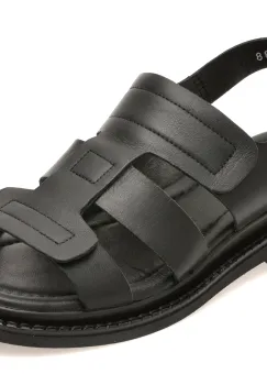 Sandale GRYXX negre, 2311514, din piele naturala imagine