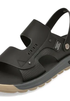 Sandale GRYXX negre, 25095, din piele naturala imagine
