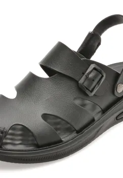 Sandale GRYXX negre, 25SS03, din piele naturala imagine