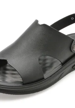 Sandale GRYXX negre, 25SS04, din piele naturala imagine