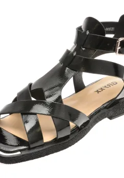 Sandale GRYXX negre, 2898, din piele naturala lacuita imagine