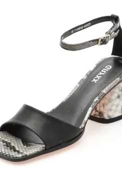 Sandale GRYXX negre, 2909, din piele naturala imagine