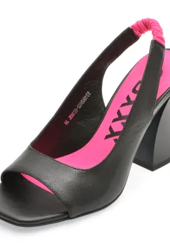 Sandale GRYXX negre, 3166, din piele naturala imagine