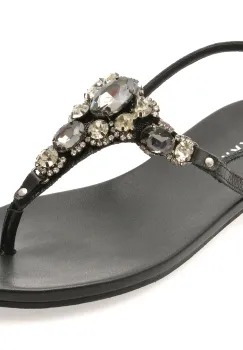 Sandale GRYXX negre, 364105, din piele naturala imagine