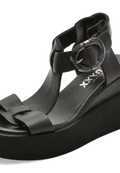 Sandale GRYXX negre, 4842611, din piele naturala imagine