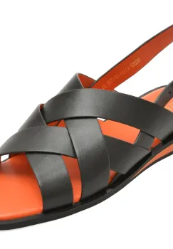 Sandale GRYXX negre, 5H282, din piele naturala imagine