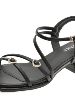 Sandale GRYXX negre, 6010, din piele ecologica imagine