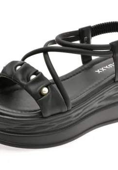 Sandale GRYXX negre, 611, din piele ecologica imagine