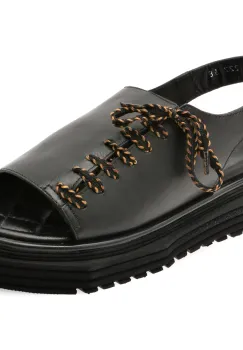 Sandale GRYXX negre, 654222, din piele naturala imagine