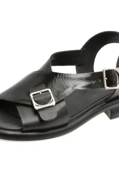 Sandale GRYXX negre, 6561055, din piele naturala imagine