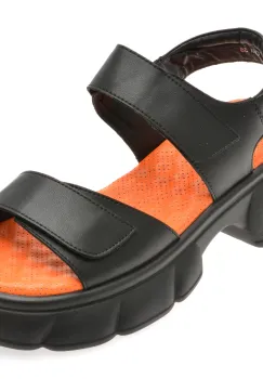 Sandale GRYXX negre, 66387, din piele naturala imagine